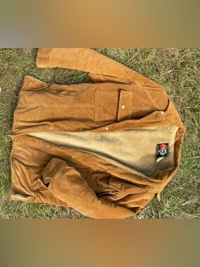 Men's Tan Corduroy Sherpa-Lined Jacket